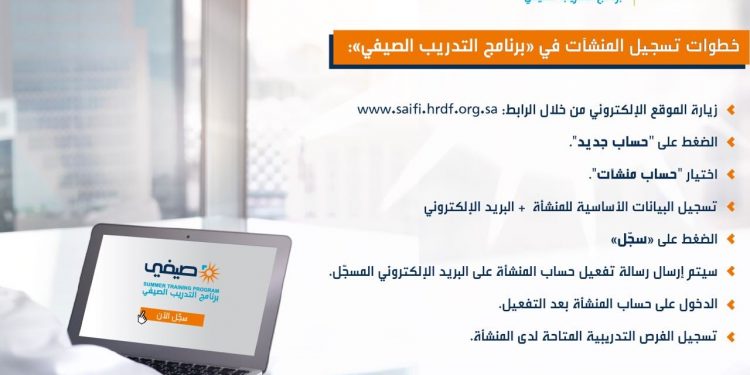 تسجيل المنشآت الراغبة في الانضمام لبرنامج التدريب الصيفي "صيفي"